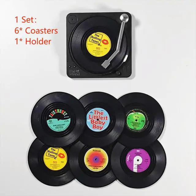 Vinyl Record Player Coasters